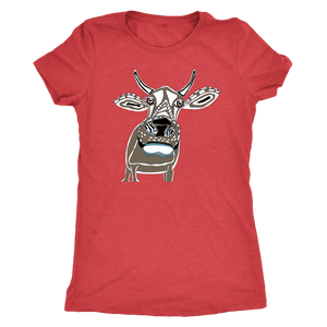 Illustrated Tipsy Cow Women's Ultra Soft Short Sleeve Comfort Tee - Island Dog T-Shirt Company