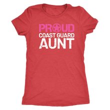 Proud Coast Guard Aunt - Women's Ultra Soft Comfort Short Sleeve Tee - Aunt's Military Pride Shirt - Island Dog T-Shirt Company