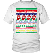 Ugly Christmas Shirt for Men and Women - Hipster Santa Holiday Party Unisex Tee - S - 4XL - Island Dog T-Shirt Company