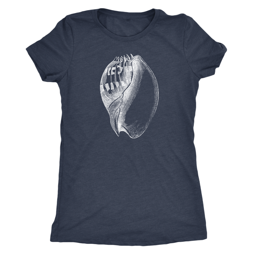 Vintage Seashell Ladies' Tee - Women's Ultra Soft Comfort Short Sleeve Tee - Retro Shell T-shirt for Her - Island Dog T-Shirt Company
