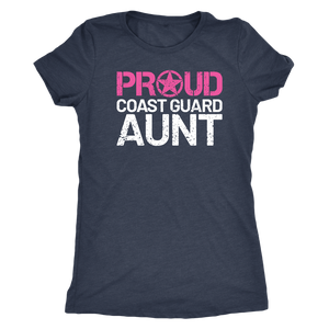 Proud Coast Guard Aunt - Women's Ultra Soft Comfort Short Sleeve Tee - Aunt's Military Pride Shirt - Island Dog T-Shirt Company