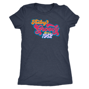 Feeling Groovy Since 1962 - Ladies' Birthday Year Shirt for Women - Anniversary Ultra Soft Tee - Island Dog T-Shirt Company