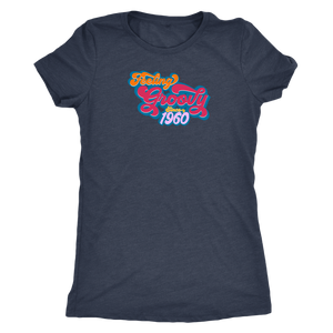 Feeling Groovy Since 1960 - Ladies' Birthday Year Shirt for Women - Anniversary Ultra Soft Tee - Island Dog T-Shirt Company