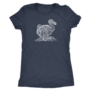 Vintage Dodo Bird Ladies' Tee - Women's Ultra Soft Comfort Short Sleeve Tee - Dodo T-shirt for Her - Island Dog T-Shirt Company