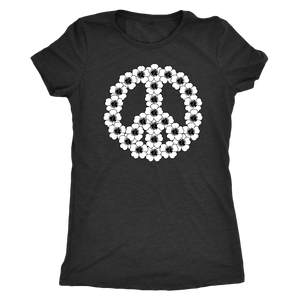 Flower Child Peace Symbol Ultra Comfort Tee - Hippie Shirt for Women - Hipster Tshirt for Her - Island Dog T-Shirt Company