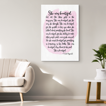She Was Beautiful - F Scott Fitzgerald Quote Art Print - Wrapped Canvas Art - Inspirational Quotes for Her - Island Dog T-Shirt Company