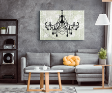 Glam Wall Decor for Women - Shabby Chic Wall Decor - Vintage Chandelier over Mint Green - Island Dog T-Shirt Company