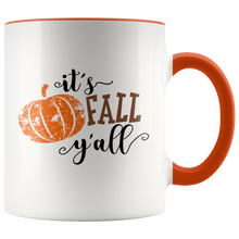 It's Fall Y'all Southern Charm Autumn Coffee Mug - 11 oz - Choose Your Handle Color - Island Dog T-Shirt Company