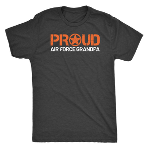 Proud Air Force Grandpa T-Shirt - Men's Ultra Soft Short Sleeve Military Grandfather Tee - Island Dog T-Shirt Company