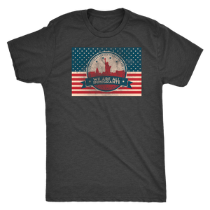 We Are All Immigrants - US Flag Pro Immigration Tee for Men - Short Sleeve Ultra Comfort Guy's Shirt - Island Dog T-Shirt Company