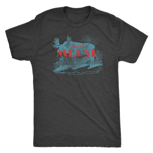 Save the Meese - Men's Ultra Soft Comfort Short Sleeve Tee - Moose T-shirt for Him - Island Dog T-Shirt Company