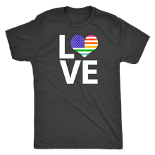 LGBTQ - Rainbow Pride US Flag LOVE - Vintage Distressed Men's Short Sleeve Comfort Tee - Island Dog T-Shirt Company