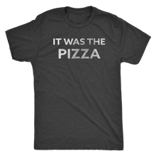 Men's Ultra Soft Comfort Short Sleeve Tee - It Was The Pizza - Guy's Foodie Shirt - Island Dog T-Shirt Company