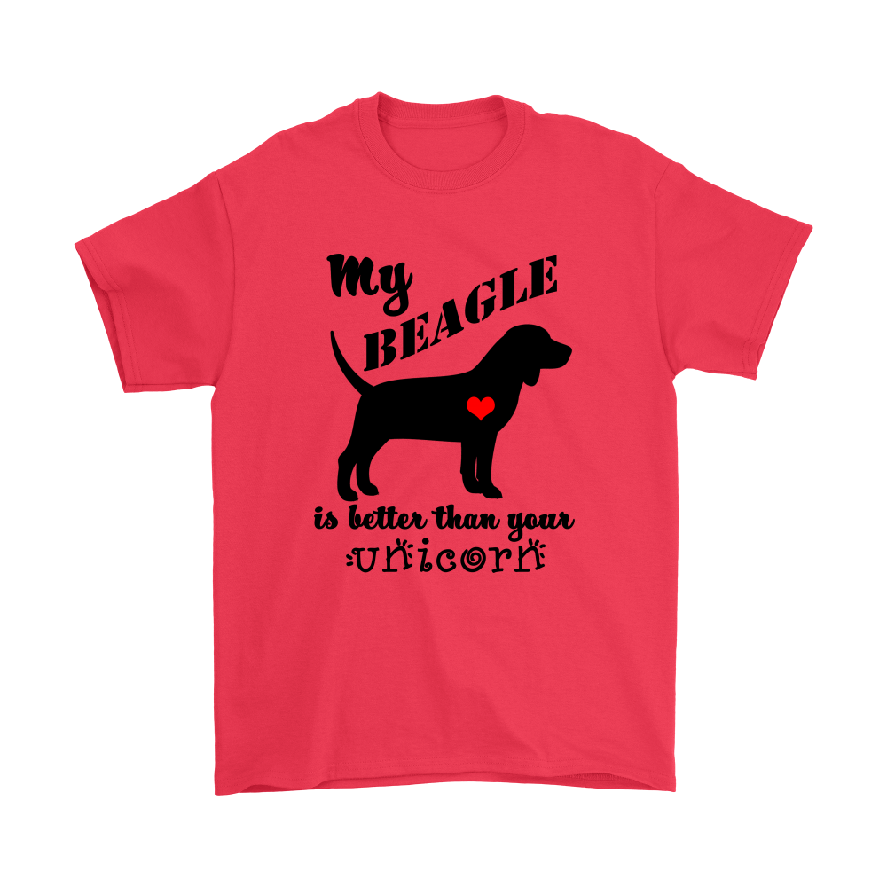 Beagle Apparel - My Beagle is Better than Your Unicorn - Funny Beagle T-Shirt for Men - Island Dog T-Shirt Company