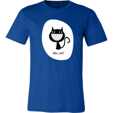 Who, Me? - Funny Men's Cat Tee with Grinning Black Cat Illustration - Island Dog T-Shirt Company