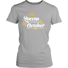 Queens are Born in October Birthday Gift Idea for Women - Island Dog T-Shirt Company