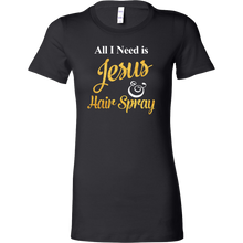 All I Need is Jesus & Hairspray T-shirt - Women's Funny Christian Tee - Island Dog T-Shirt Company