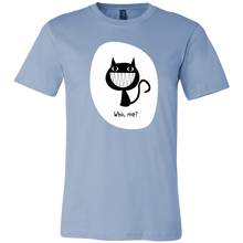 Who, Me? - Funny Men's Cat Tee with Grinning Black Cat Illustration - Island Dog T-Shirt Company