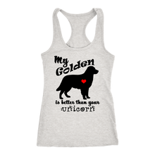 My Golden Retriever is Better Than Your Unicorn Women's T-Shirt - Racerback Tank - Island Dog T-Shirt Company