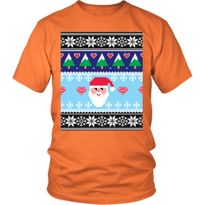 Ugly Christmas Shirt for Men and Women - Holiday Party Santa Unisex Tee - Dark - Island Dog T-Shirt Company