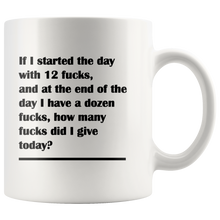 How Many F*cks Funny Adult Coffee Mug - Don't Give a Fuck Sarcastic Math Coffee Mug - Island Dog T-Shirt Company
