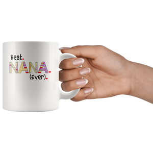 Presents for Grandma - World's Best Nana Ever Coffee Mugs - Grandmother Cup - Island Dog T-Shirt Company