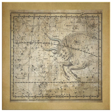 Vintage Zodiac Wall Art - Taurus Constellation Maps - Constellation Canvas Art - Zodiac Statement Wall Decor - April May Horoscope Stars - Square Canvas - 4 Sizes - Island Dog T-Shirt Company