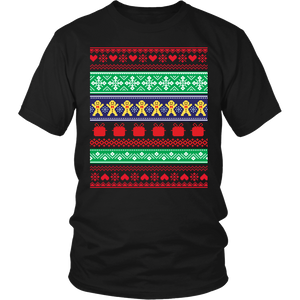 Ugly Christmas Shirt - Gingerbread Chorus Line Holiday Party Tee - Island Dog T-Shirt Company